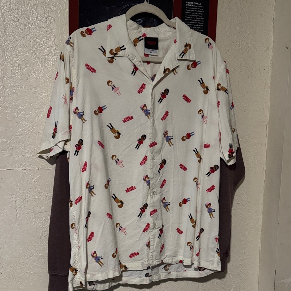 Stranger Things Netflix Button Down Shirt Unisex - image 1